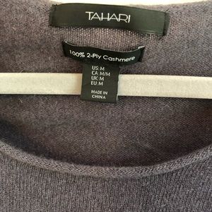Tahari cashmere short sleeve sweater